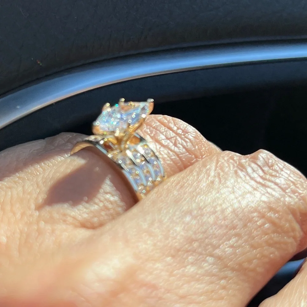 14k Solid Yellow Gold 2ct Engagement Ring
